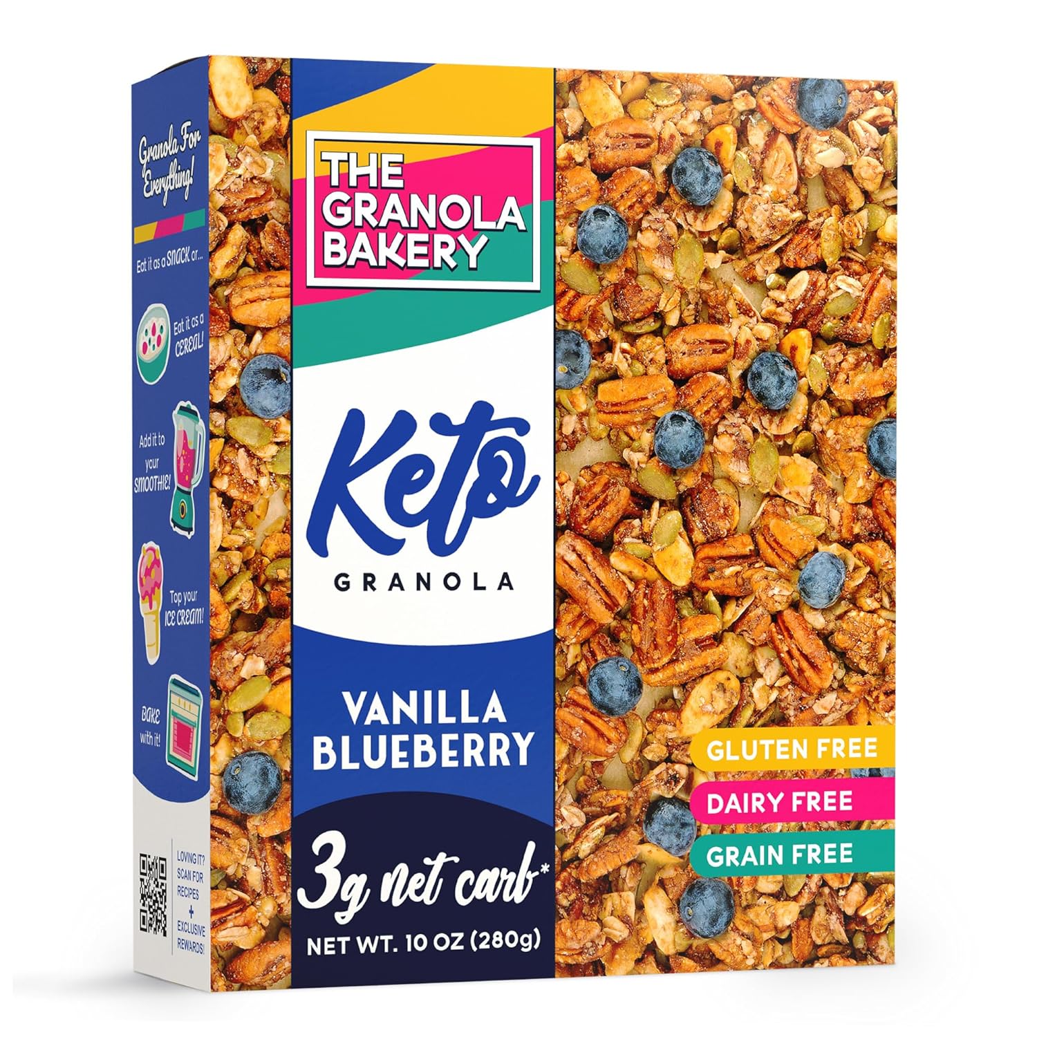 Keto Granola - Vanilla Blueberry (10 oz)